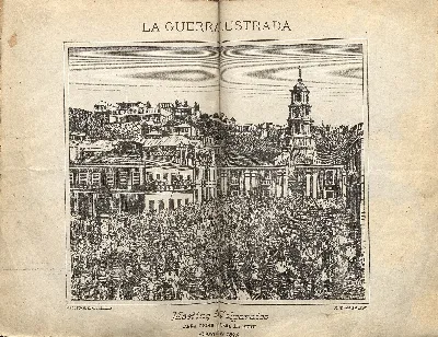 Meeting de Valparaíso para pedir la guerra al Perú 1879