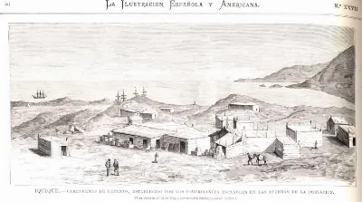 Campamento-lepanto-en-iquique-1879 — Iquique — 1879 | Chile de Ayer