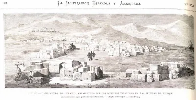 Refugiados-españoles-1879-en-iquique — Iquique — 1879 | Chile de Ayer