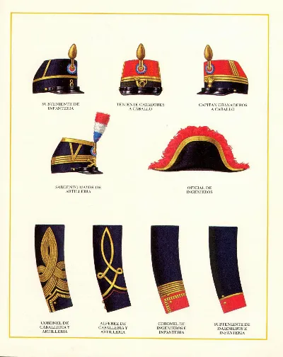 Grados y Distintivos del Ejercito de Chile, 1878 (Guerra de la Pacífico)