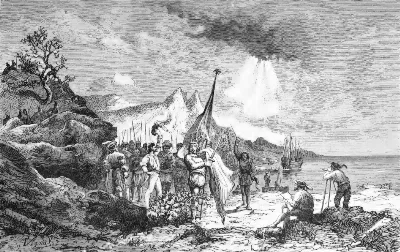 Juan Ladrillero toma posesión del Estrecho de Magallanes para la gobernación de Chile y el rey de España en 1558