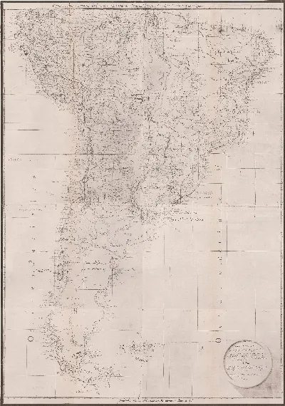 Mapa de la América del Sur, Agustín Ibáñez y Bojons, 1800 (Biblioteca Nacional de España)