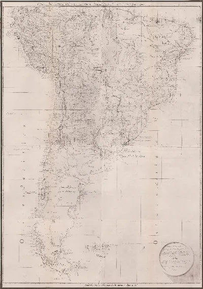 Mapa de la América del Sur, Agustín Ibáñez y Bojons, 1800 (Biblioteca Nacional de España)