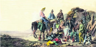 Escena costumbrista del Atlas de Claudio Gay