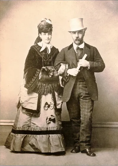 Vicuña Mackenna y esposa