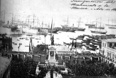 Chile - Inaguracion Monumento a la Marina — Iquique — 1886 | Chile de Ayer