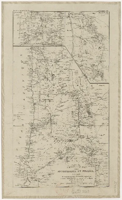 Carte du territoire entre Antofagasta et Pisagua (Chili) / exécutée par M. Max.-R. Latrille, avril 1892
