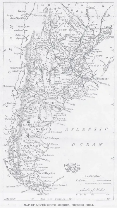 Map lower South America