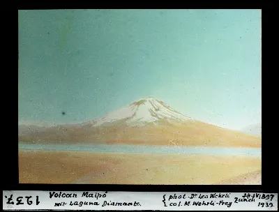 Vulcan Maipo, mit Laguna Diamante