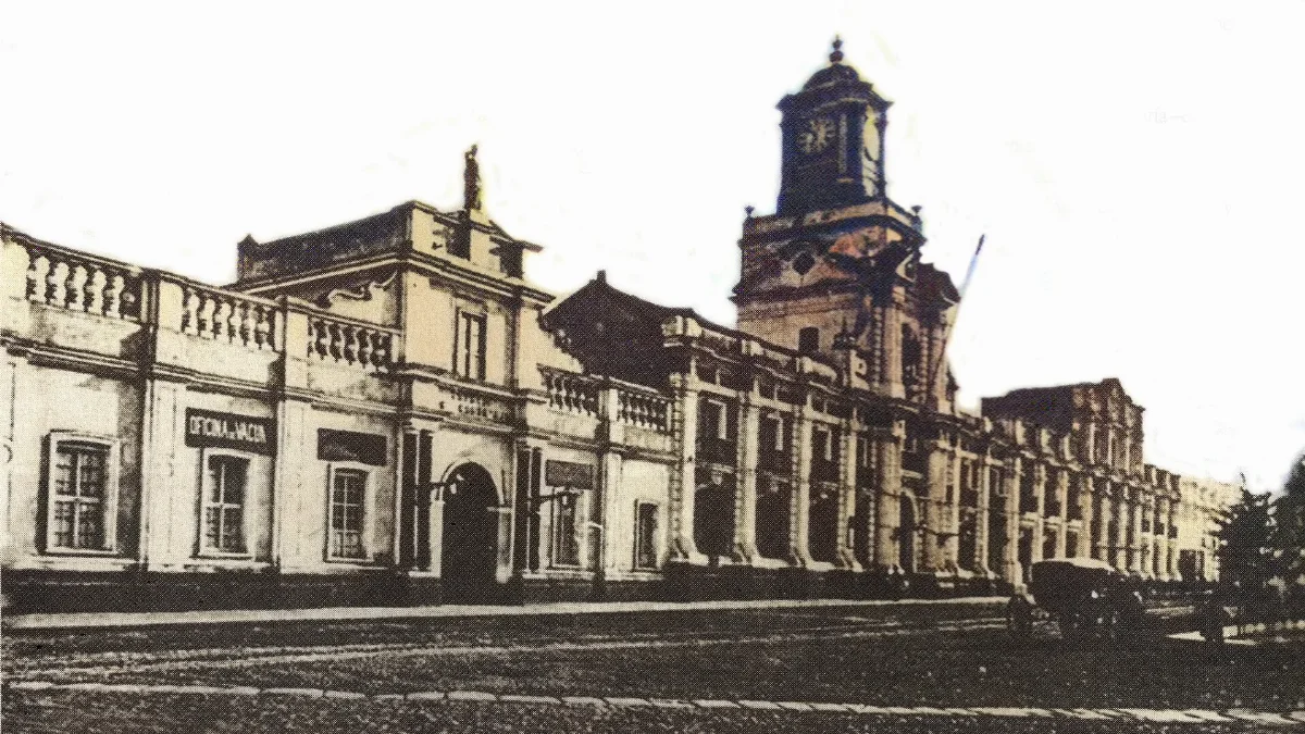 Palacio de la Real Audiencia, Plaza de Armas de Santiago — aprox. 1850 | Chile de Ayer