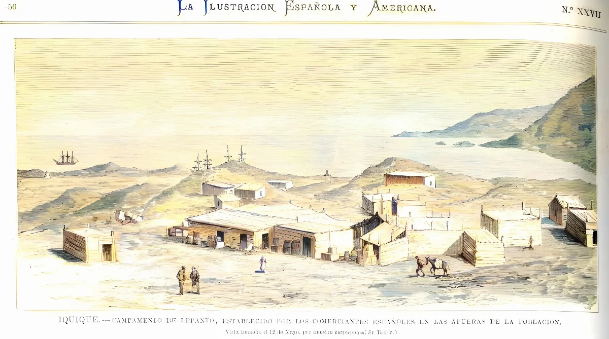 Campamento-lepanto-en-iquique-1879 — Iquique — 1879 | Chile de Ayer