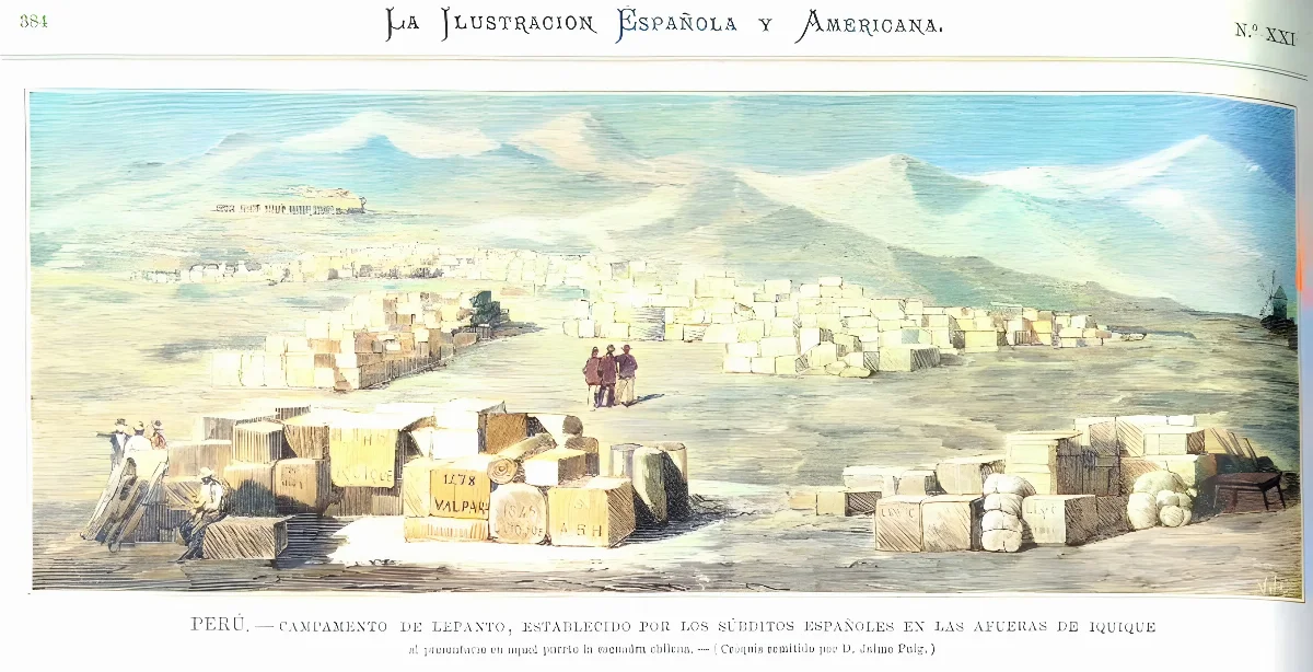 Refugiados-españoles-1879-en-iquique — Iquique — 1879 | Chile de Ayer