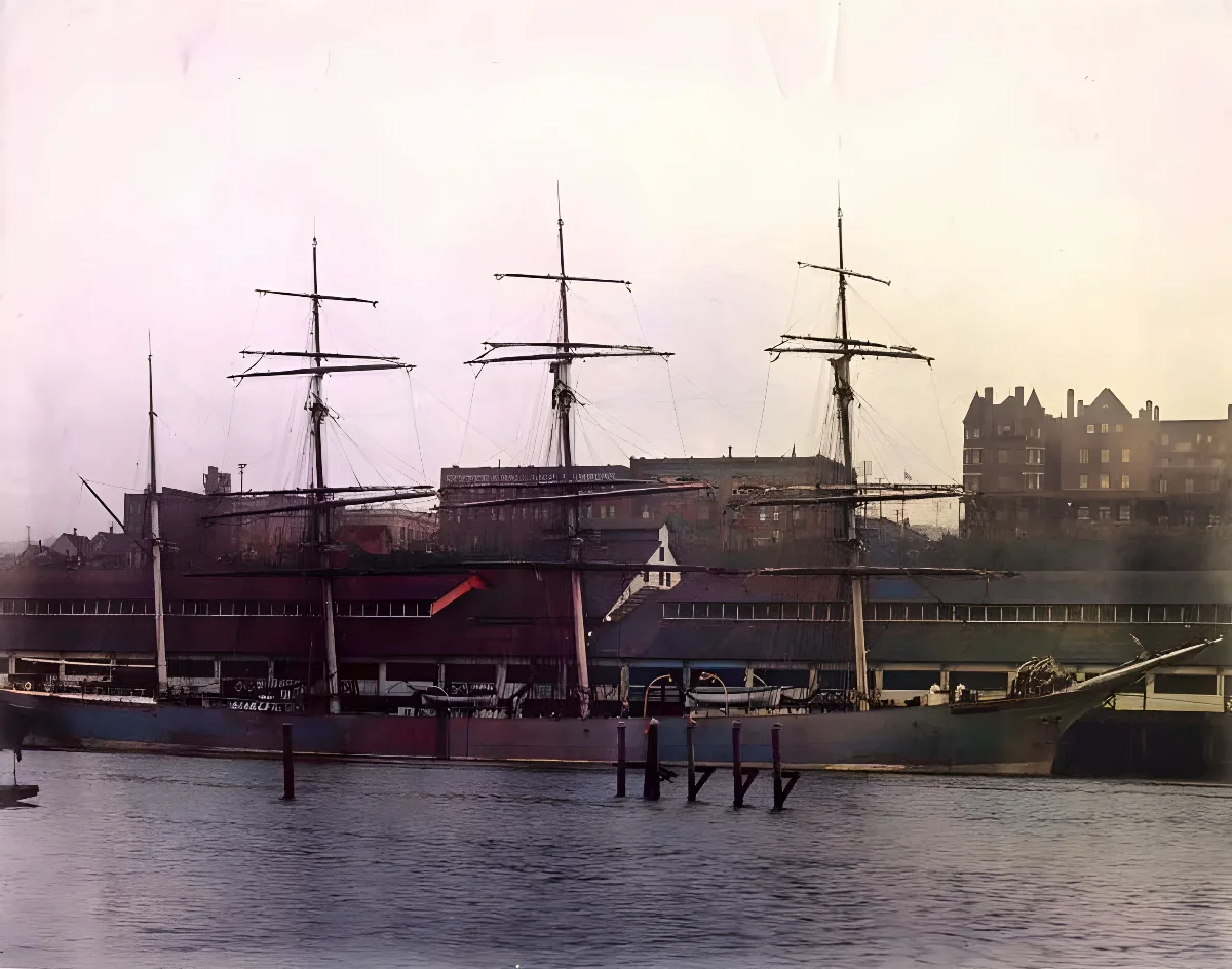 Barca Alster, de cuatro mástiles — aprox. 1900 | Chile de Ayer