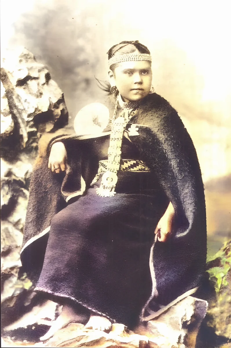 Hija del Cacique Mapuche Quilpran — aprox. 1900 | Chile de Ayer
