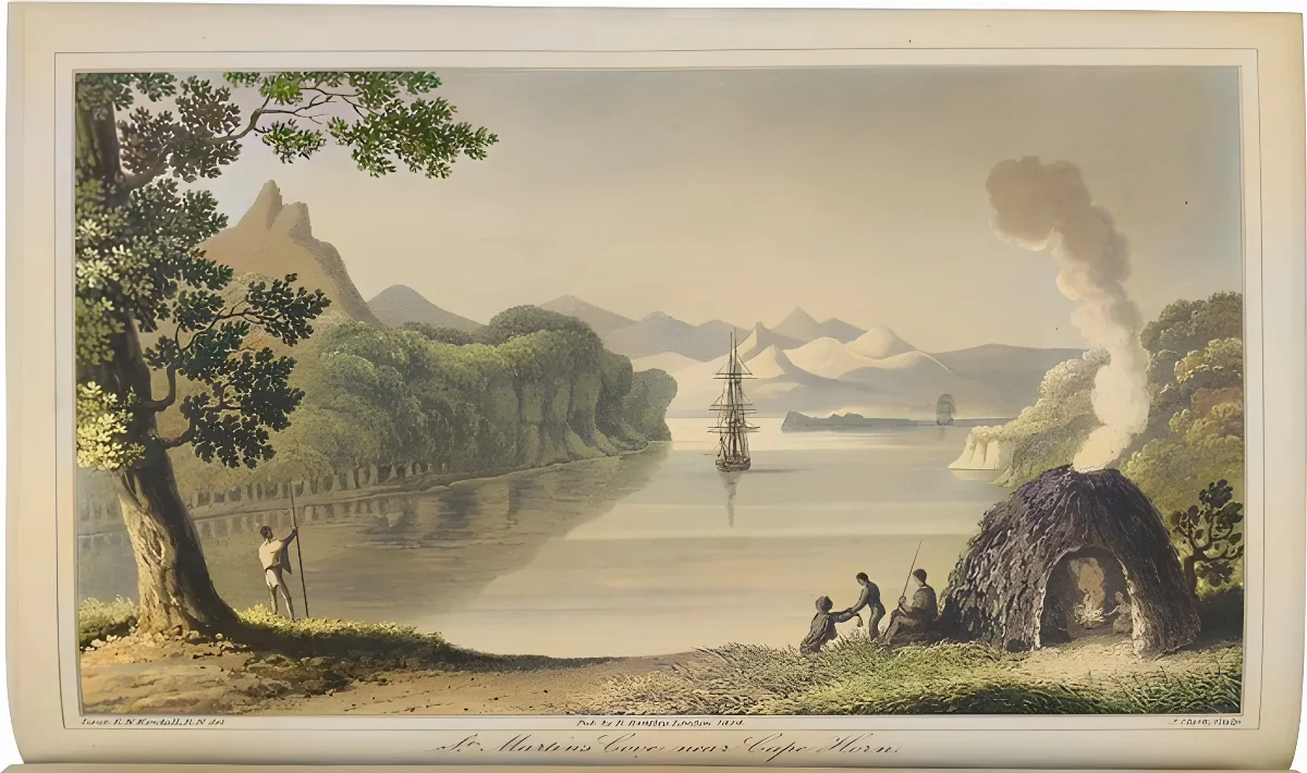 St. Martin's Cove near Cape Horn — 1834 | Chile de Ayer