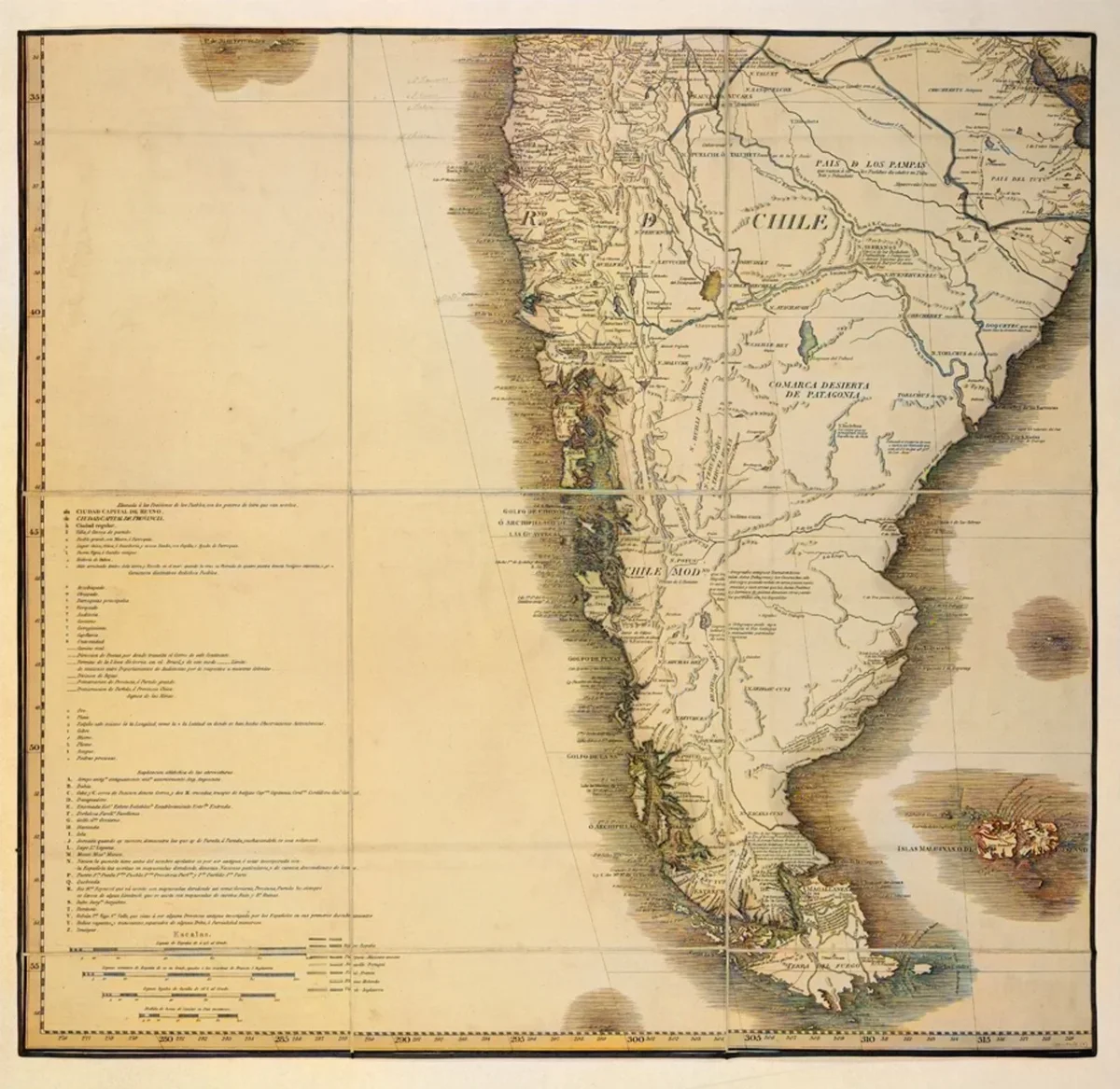 Mapa Geografico de America Meridional RMG K1119 — Punta Arenas — 1799 | Chile de Ayer