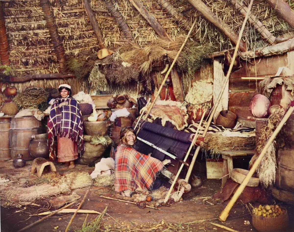 Una ruka mapuche a finales del siglo XIX — aprox. 1890 | Chile de Ayer