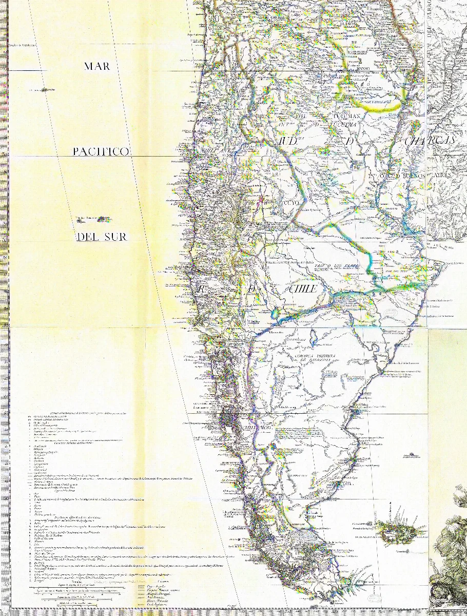 Reino de Chile según Juan de la Cruz Cano y Olmedilla, 1775 — 1775 | Chile de Ayer
