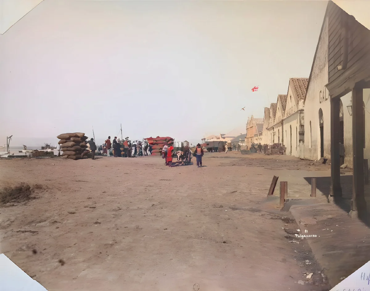 Los muelles de Talcahuano — aprox. 1890 | Chile de Ayer