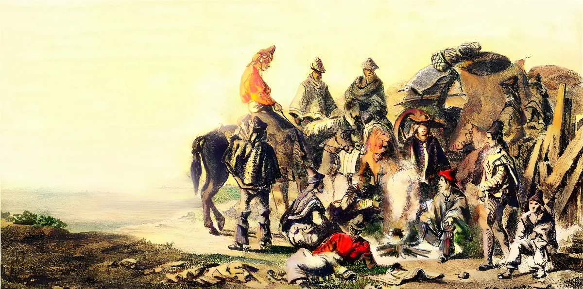 Escena costumbrista del Atlas de Claudio Gay — 1850 | Chile de Ayer