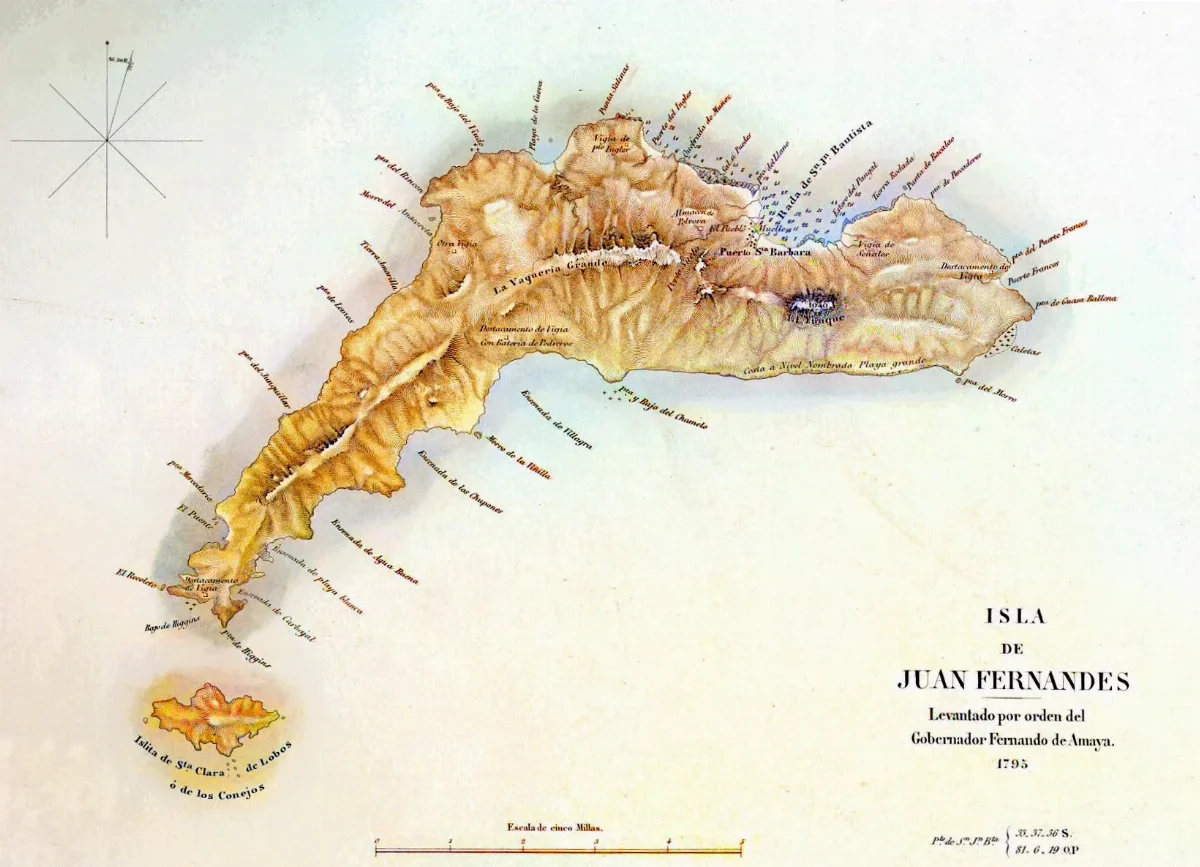 Isla de Juan Fernandez Chile — 1854 | Chile de Ayer