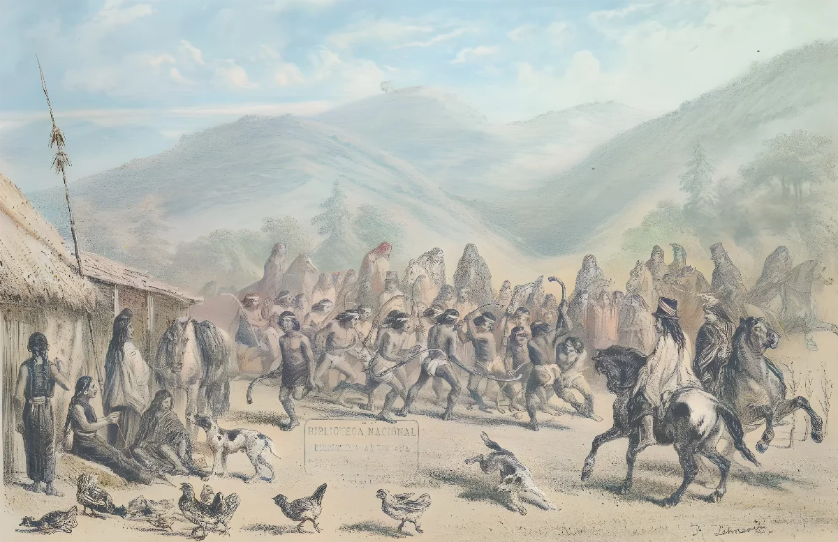 Palin mapuche — 1854 | Chile de Ayer