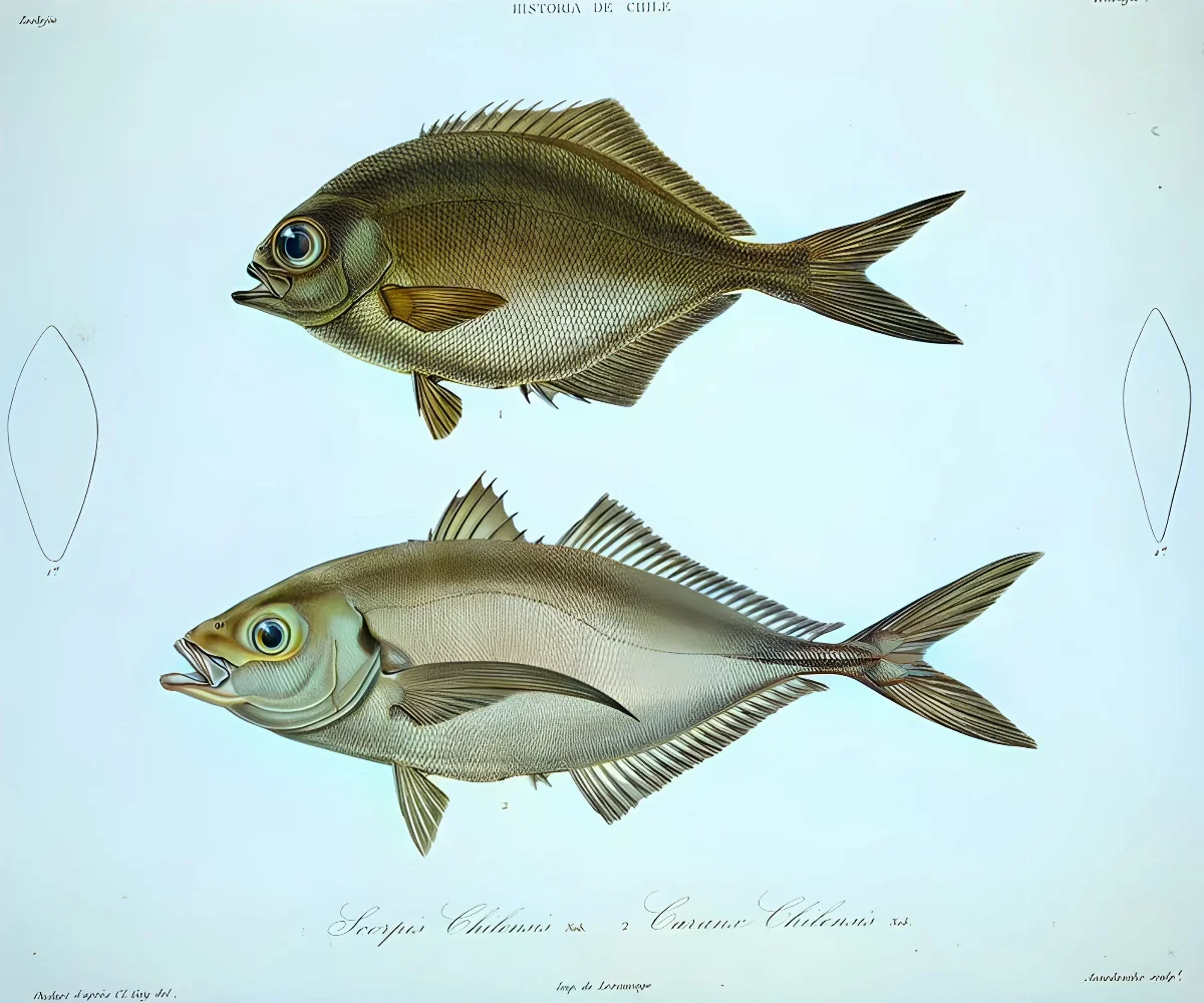 Scorpis chilensis Pseudocaranx chilensis — 1848 | Chile de Ayer