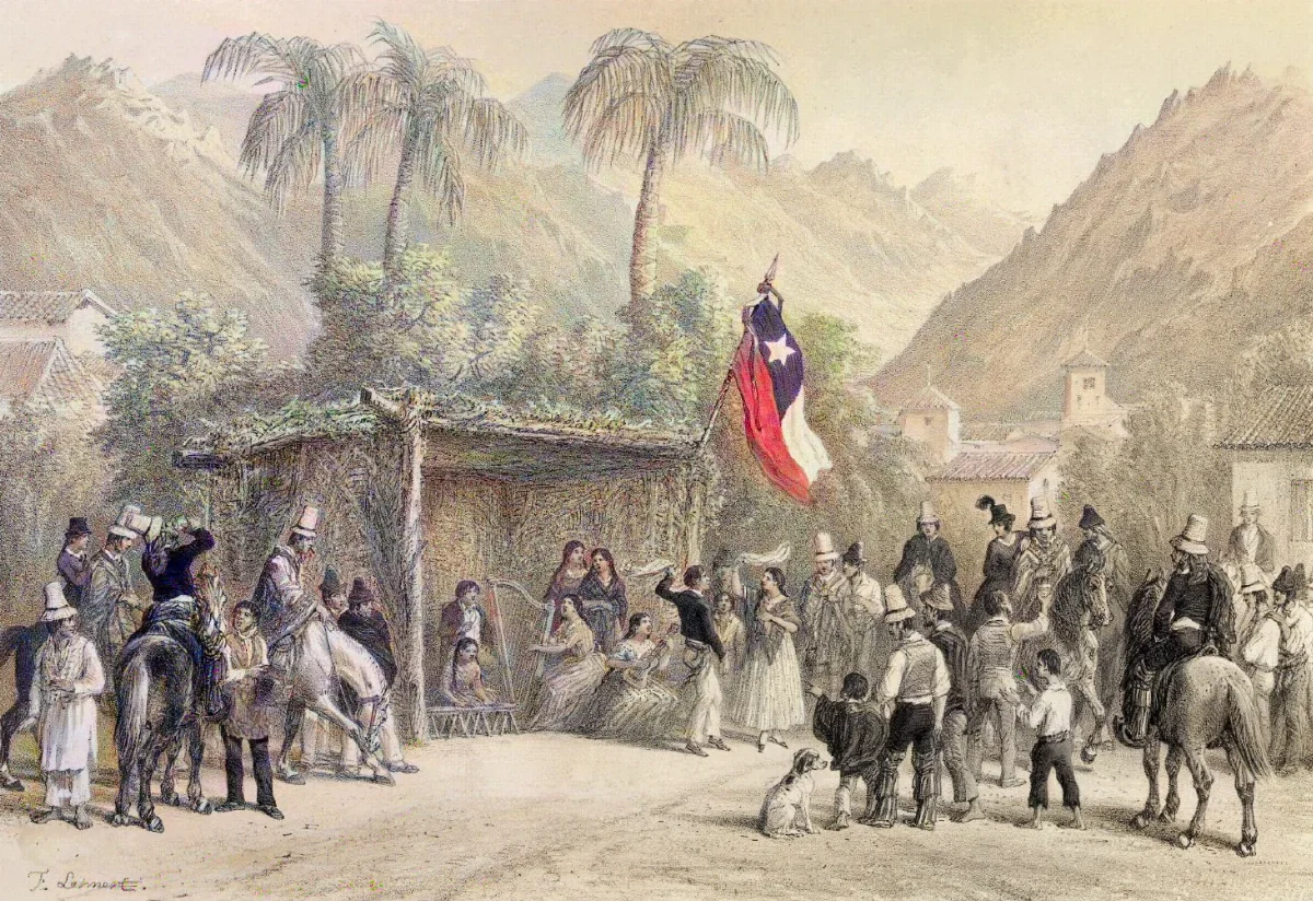 Una chingana - Chile — 1854 | Chile de Ayer