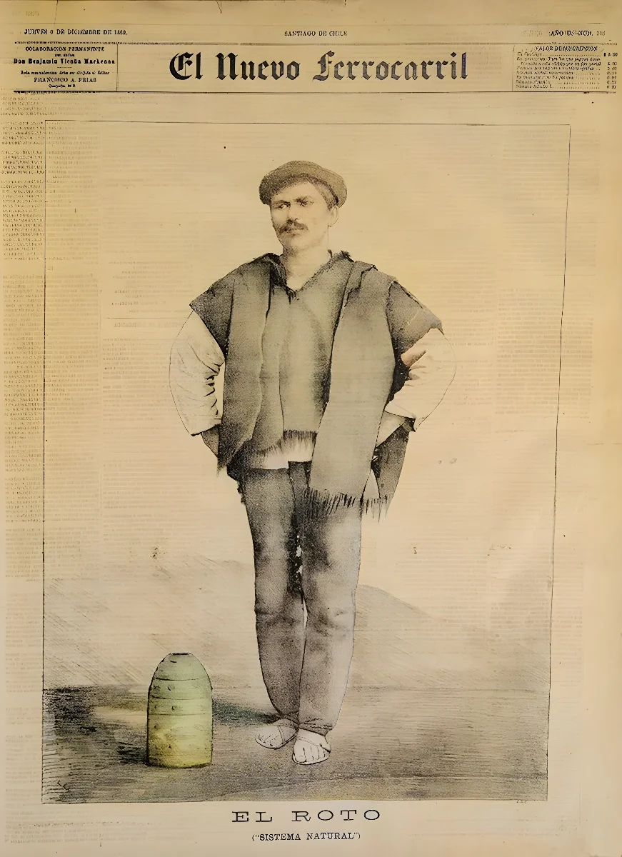El roto (sistema natural) — 1880 | Chile de Ayer