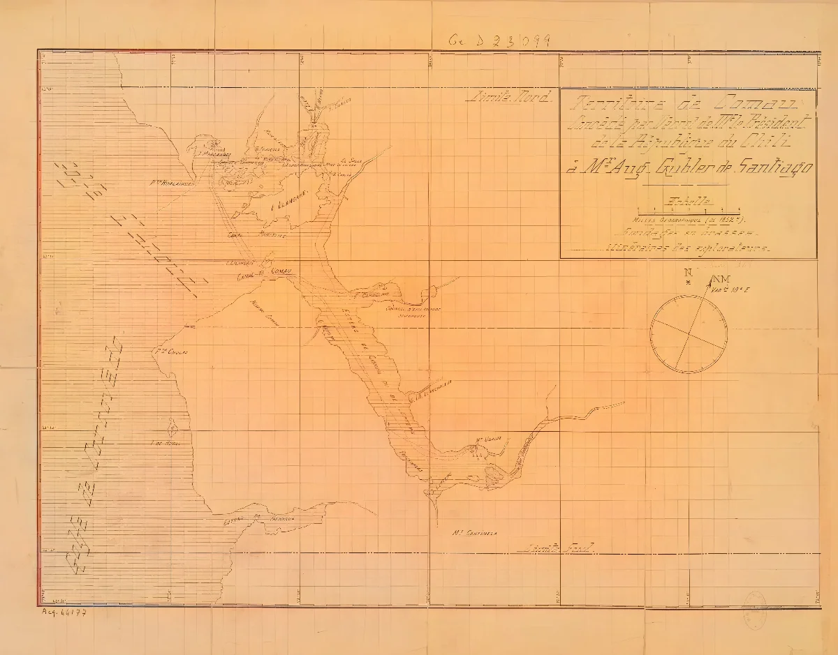 Fiordo de Comau o Leptepu a Augusto Gubler en 1880 — Puerto Montt — 1880 | Chile de Ayer