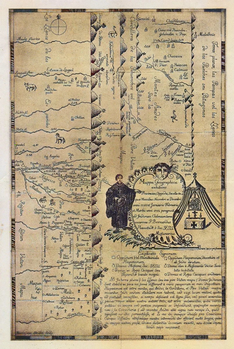 Havestadt. Mapa de araucania — Temuco — 1883 | Chile de Ayer