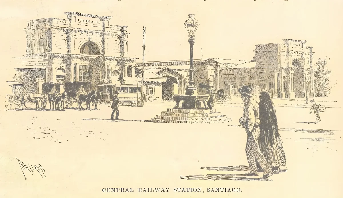Estación Central de Trenes de Santiago de Chile, 1892 — aprox. 1892 | Chile de Ayer