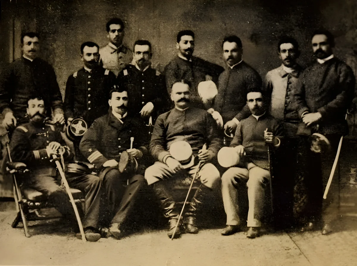 Emilio Körner y Estado Mayor Congresista (1891) — 1891 | Chile de Ayer