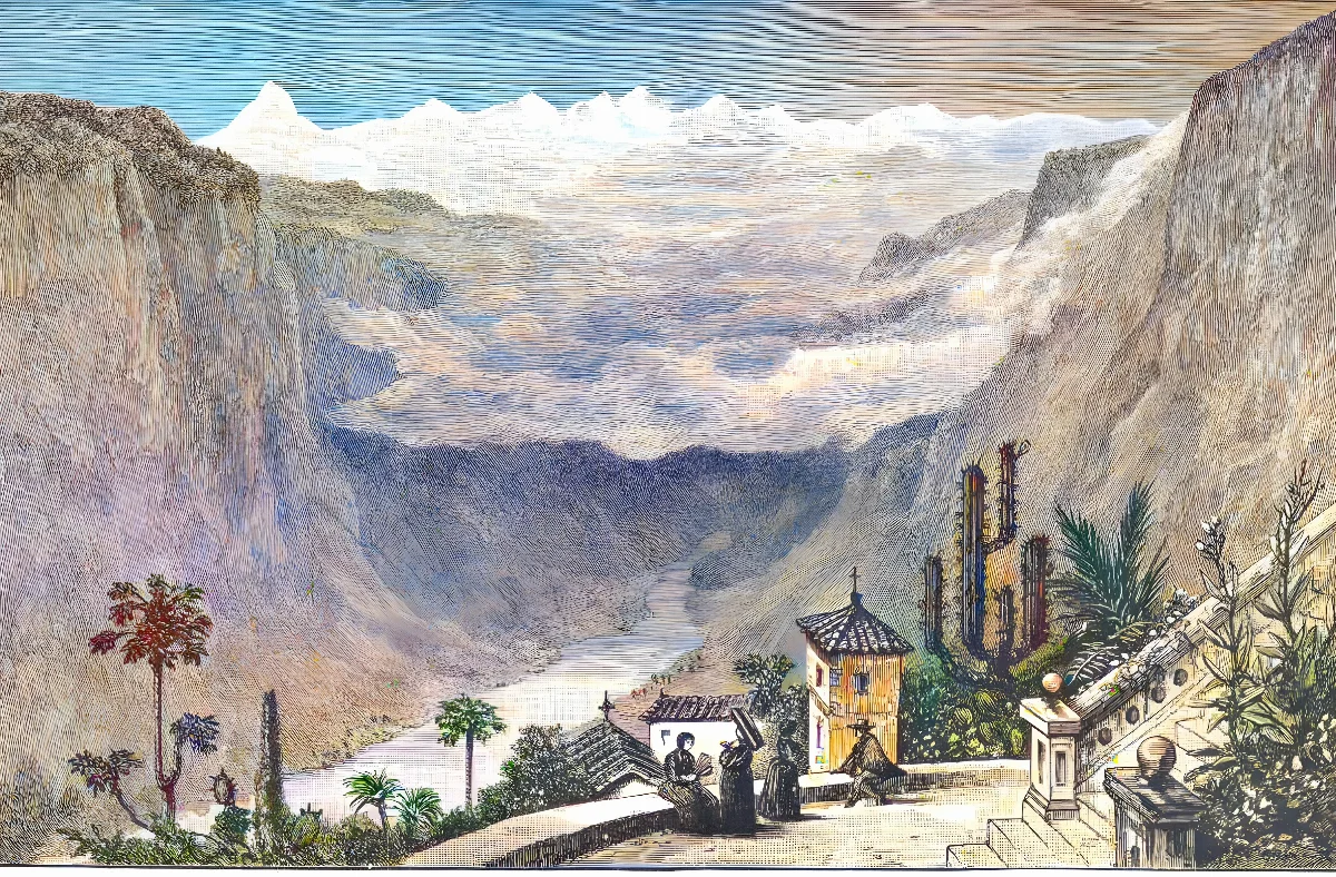 FMIB 47304 Cordilleras from Santiago de Chile — Santiago — 1890 | Chile de Ayer