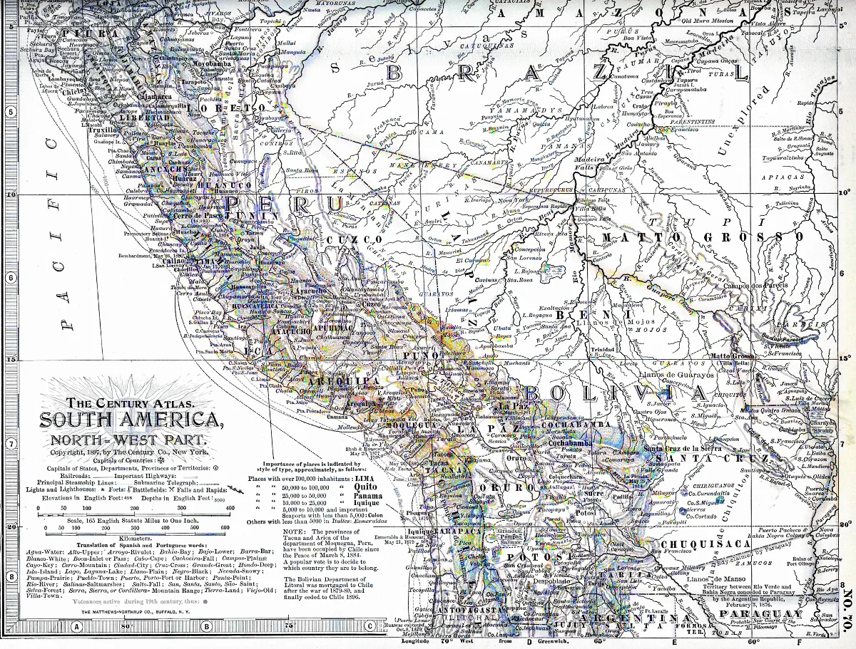 South-America, North - West Part 1897 — 1897 | Chile de Ayer