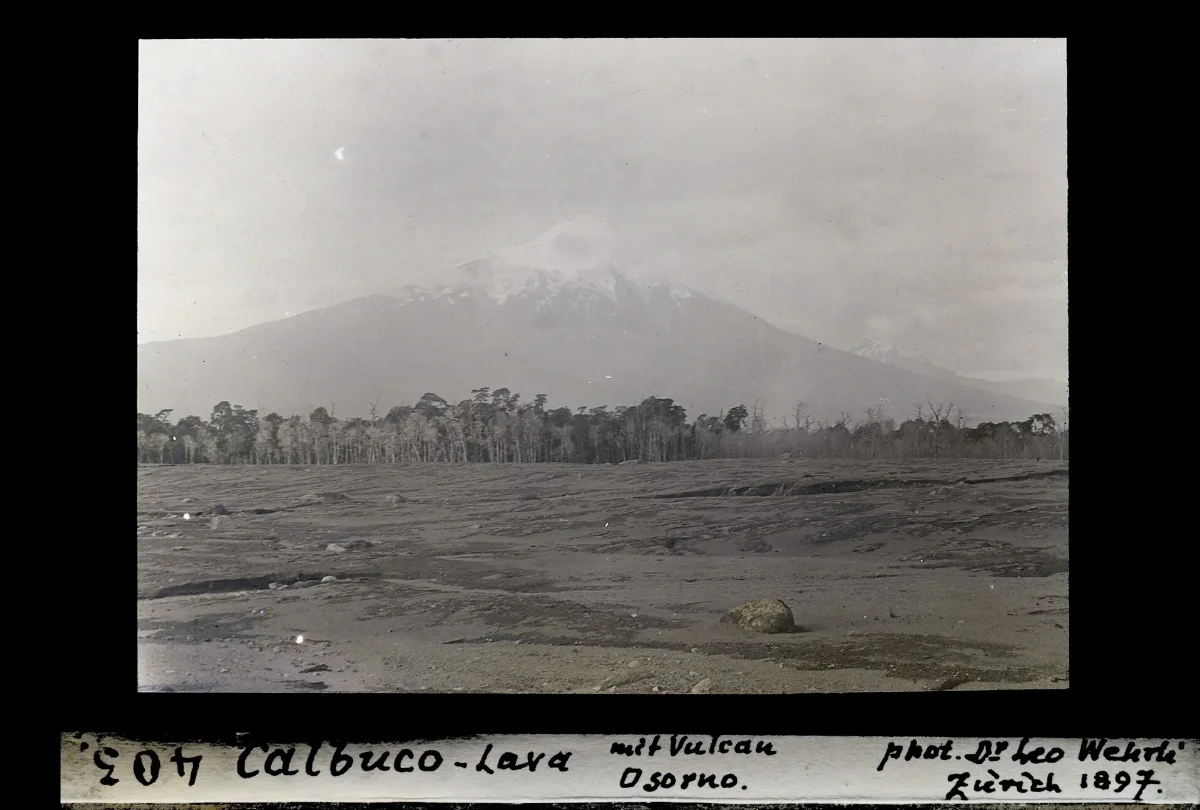 Calbuco Lava mit Vulvan Osorno — 1897 | Chile de Ayer