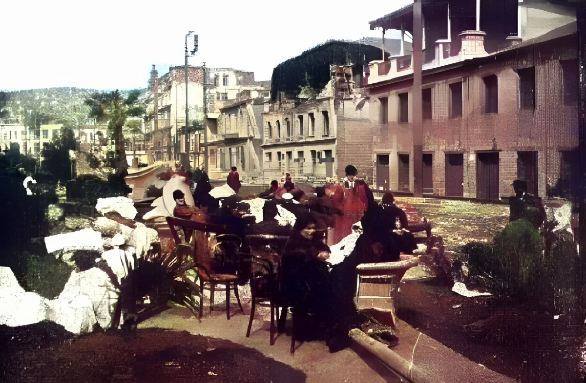 Calle Blanco luego de Terremoto de Valparaíso de 1906 — aprox. 1906 | Chile de Ayer