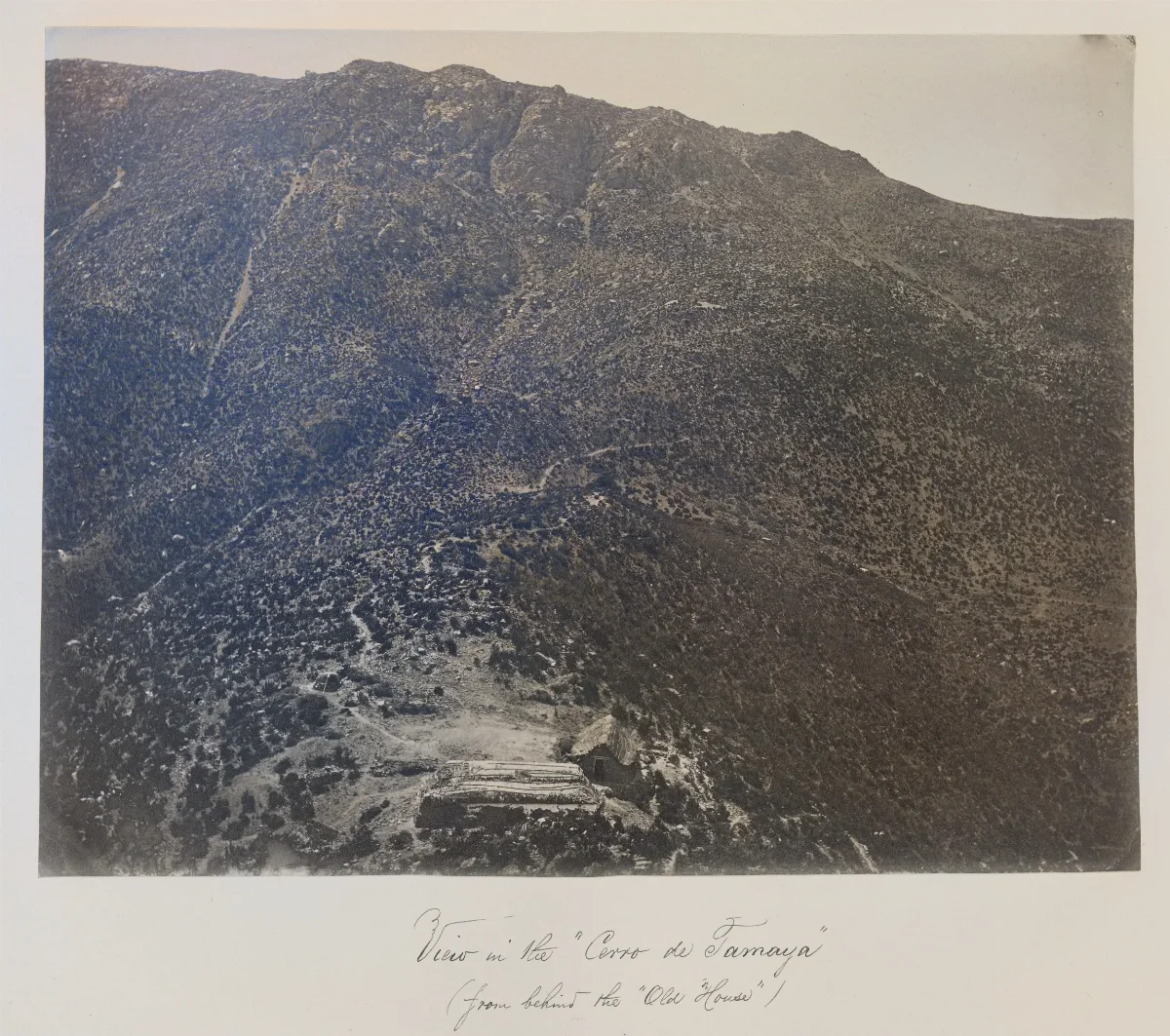 Vista del Cerro Tamaya, desde la "Casa Vieja", 1860 — 1860 | Chile de Ayer