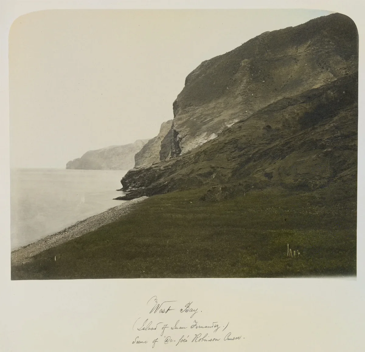 Bahía Oeste, Isla Robinson Crusoe, Archipiélago Juan Fernández, 1860 — 1860 | Chile de Ayer