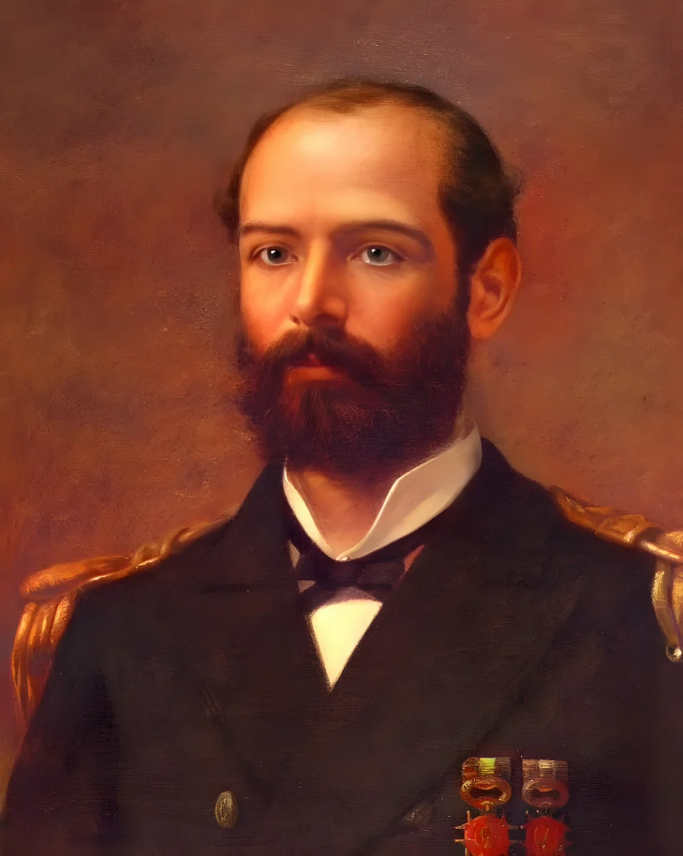 Retrato de Arturo Prat por W. H. Walton — 1883 | Chile de Ayer