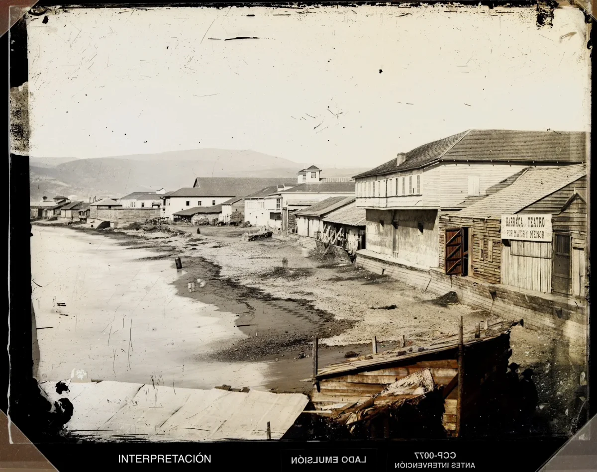 [Playa de Valparaíso] — 1863–1864 | Chile de Ayer