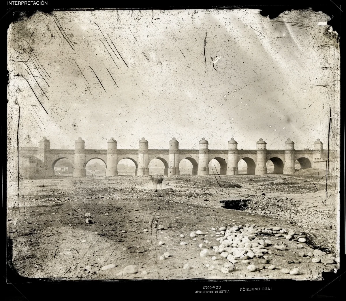 [Puente sobre el Mapocho] — 1863–1864 | Chile de Ayer