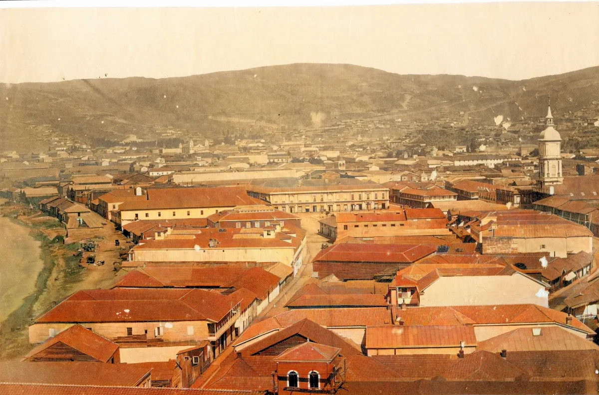 [Vista general del Almendral] — 1863 | Chile de Ayer