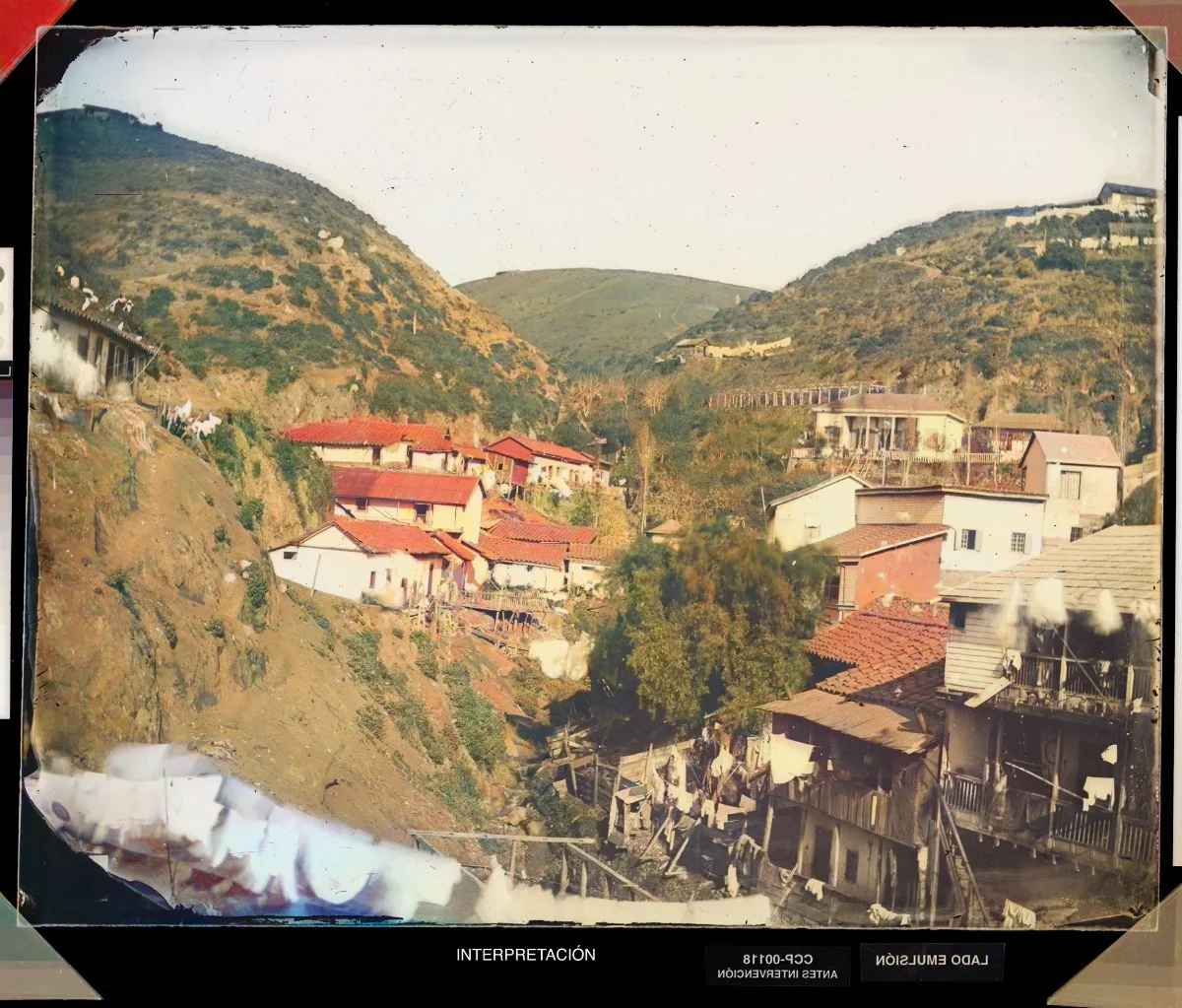 [Casas en la quebrada de San Francisco] — 1863–1864 | Chile de Ayer