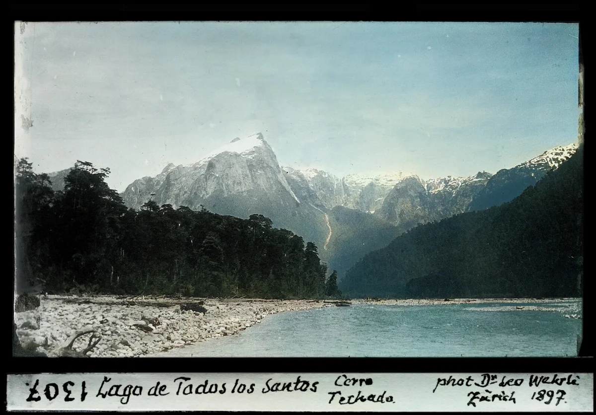 Lago de Todos los Santos, Cerro Tronado, 1897 — aprox. 1897 | Chile de Ayer