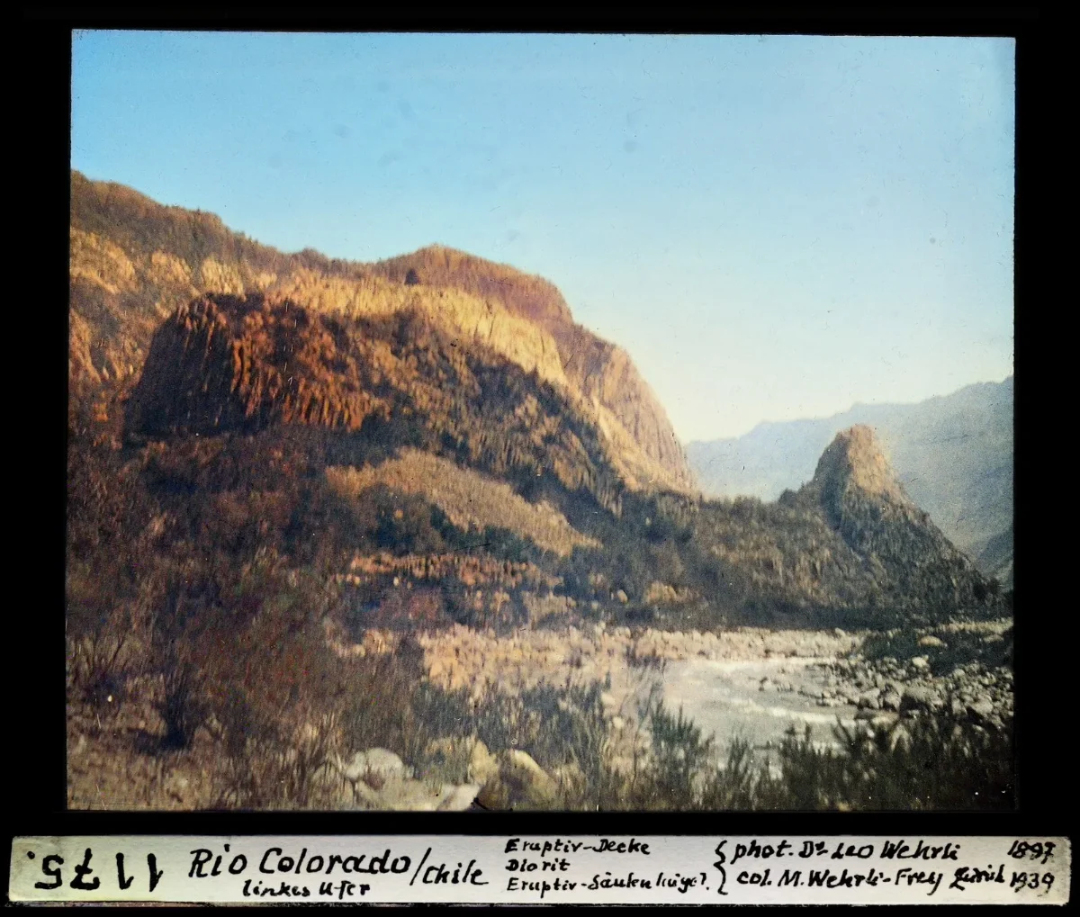 Diapositiva coloreada, Chile, 1897 — aprox. 1897 | Chile de Ayer