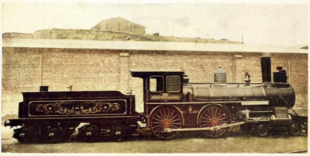 Locomotora n°126 José Manuel Balmaceda, Ferrocarriles del Estado — aprox. 1895 | Chile de Ayer