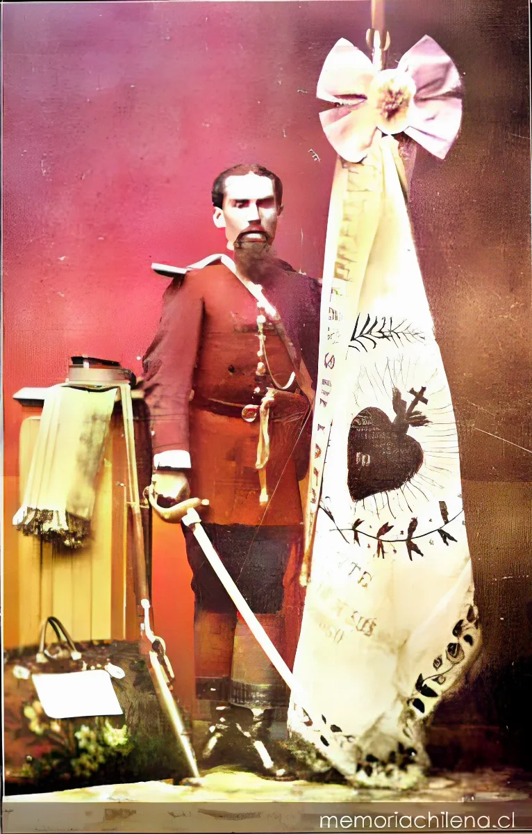 Abanderado boliviano, hacia 1880 — 1880 | Chile de Ayer
