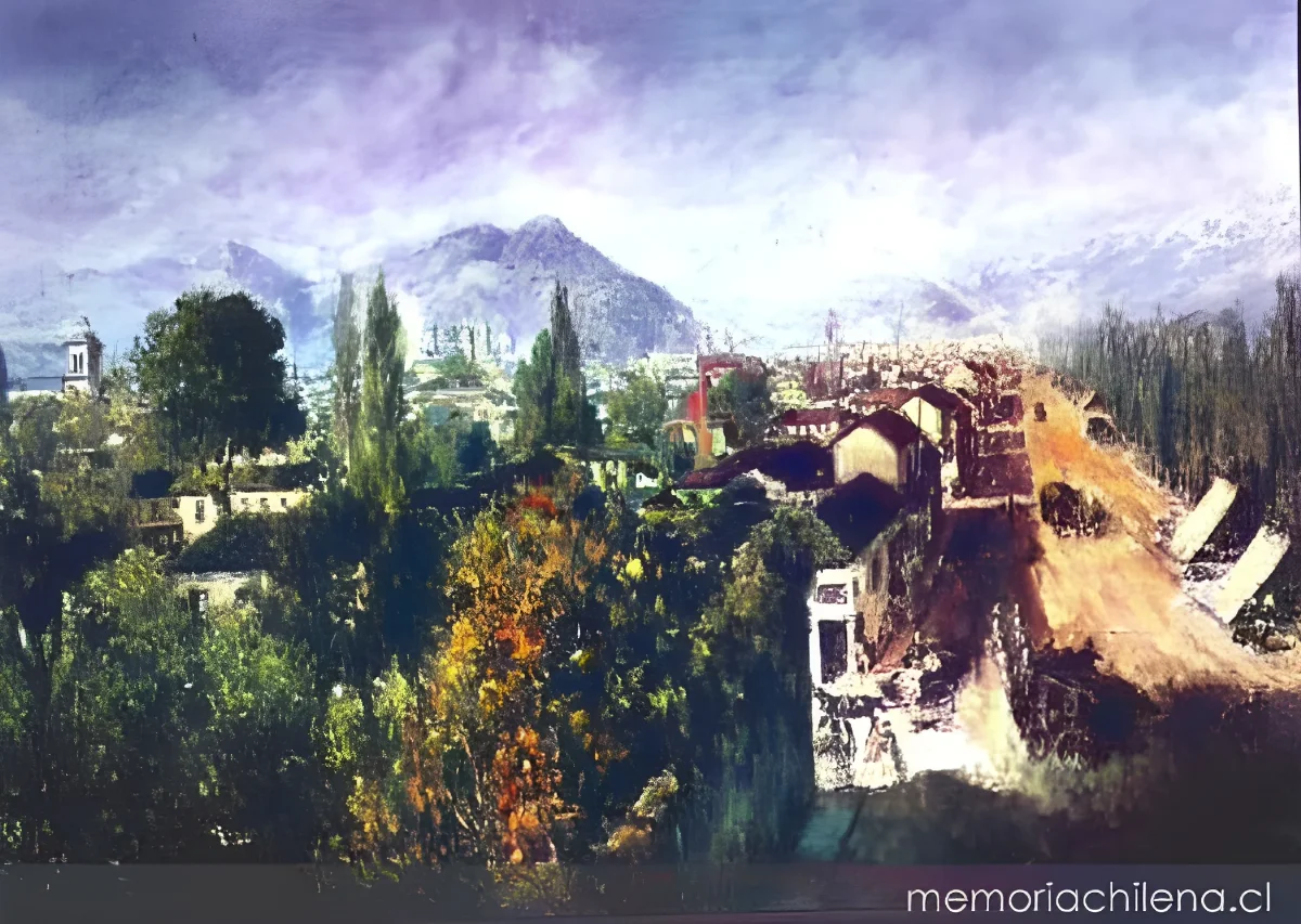 Alameda de las Delicias, hacia 1850 — 1850 | Chile de Ayer