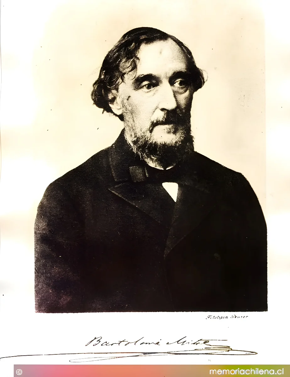 Bartolomé Mitre, intelectual argentino, hacia 1875 — 1875 | Chile de Ayer